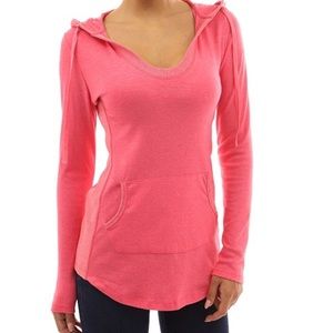 PattyBoutik Cotton Blend Hoodie Long Sleeve Tunic.